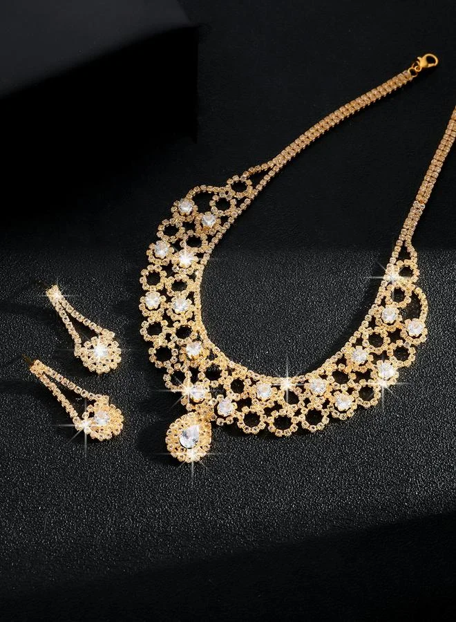 Take Two  2-Piece Embellished Necklace And Earrings Jewelry Set for Women | Best Price UAE